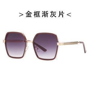 Retro polygon net red glasses sunglasses for men and women 9181 Korean ocean film sunglasses