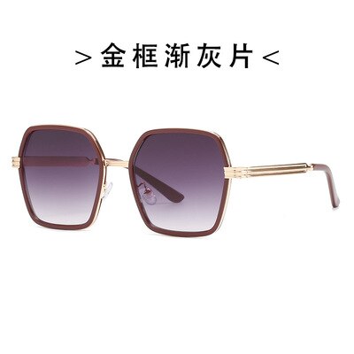 Retro polygon net red glasses sunglasses for men and women 9181 Korean ocean film sunglasses