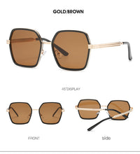 Load image into Gallery viewer, Retro polygon net red glasses sunglasses for men and women 9181 Korean ocean film sunglasses