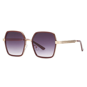 Retro polygon net red glasses sunglasses for men and women 9181 Korean ocean film sunglasses