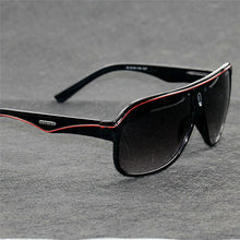 Load image into Gallery viewer, Retro square outdoor color mirror Designer  woman glasses Black frame white line inlaid uv400 sports sunglasses