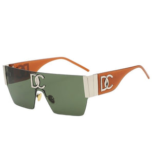 Retro square rimless sunglasses ladies 2023 men's rimless sunglasses glasses chroma UV400
