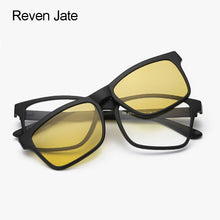 Load image into Gallery viewer, Reven Jate 2202 Polarized Night Vision Sunglasses Clip-on Magnetic Connection for Men and Women Sunwear Polarize