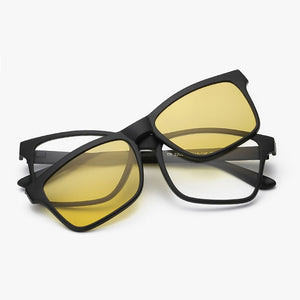 Reven Jate 2202 Polarized Night Vision Sunglasses Clip-on Magnetic Connection for Men and Women Sunwear Polarize
