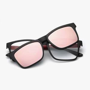 Reven Jate 2202 Polarized Night Vision Sunglasses Clip-on Magnetic Connection for Men and Women Sunwear Polarize