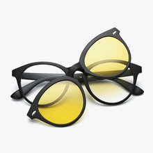 Load image into Gallery viewer, Reven Jate 2205 Polarized Night Vision Sunshades Tr-90 Plastic Super Light Glasses Frame with Magnetic Polarize Sunglasses Clips
