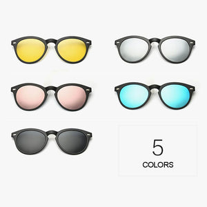 Reven Jate 2205 Polarized Night Vision Sunshades Tr-90 Plastic Super Light Glasses Frame with Magnetic Polarize Sunglasses Clips