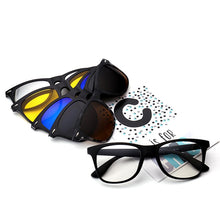 Load image into Gallery viewer, Reven Jate 2208 Polarized Night Vision Sunshades Tr-90 Plastic Super Light Glasses Frame with Magnetic Polarize Sunglasses Clips