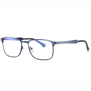 Reven Jate 2307 Full Rim Alloy Front Flexible Plastic TR-90 Temple Legs Optical Eyeglasses Frame for Men and Women Eyewear