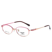 Load image into Gallery viewer, Reven Jate 6022 Pure Titanium Full Rim Eyeglasses Optical Glasses Frame For Women&#39;s Eyewear Female Armacao Oculos