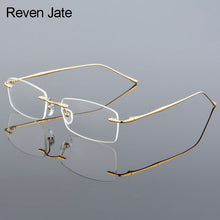 Load image into Gallery viewer, Reven Jate 632 Rimless Men Eyeglasses Frame Optical Prescription Glasses for Man Eyewear Rimless Spectacles