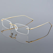 Load image into Gallery viewer, Reven Jate 632 Rimless Men Eyeglasses Frame Optical Prescription Glasses for Man Eyewear Rimless Spectacles