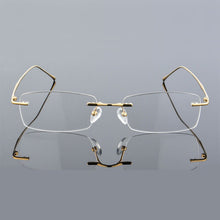 Load image into Gallery viewer, Reven Jate 632 Rimless Men Eyeglasses Frame Optical Prescription Glasses for Man Eyewear Rimless Spectacles