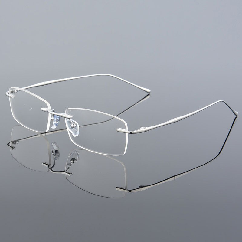 Reven Jate 632 Rimless Men Eyeglasses Frame Optical Prescription Glasses for Man Eyewear Rimless Spectacles