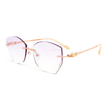 Load image into Gallery viewer, Reven Jate Alloy Rimless Diamond Cutting Woman Glasses Frame Optical Prescription Eyeglasses Woman Eyewear 98101