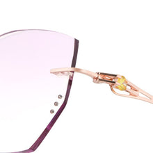 Load image into Gallery viewer, Reven Jate Alloy Rimless Diamond Cutting Woman Glasses Frame Optical Prescription Eyeglasses Woman Eyewear 98101