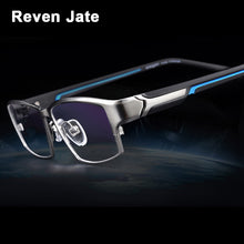 Load image into Gallery viewer, Reven Jate EJ267  Men Eyeglasses Frame Ultra Light-Weighted Flexible IP Electronic Plating Metal Material Rim Glasses