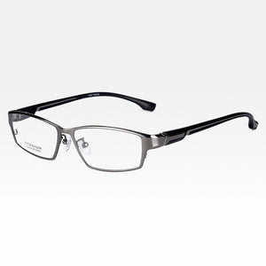 Reven Jate EJ267  Men Eyeglasses Frame Ultra Light-Weighted Flexible IP Electronic Plating Metal Material Rim Glasses