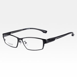 Reven Jate EJ267  Men Eyeglasses Frame Ultra Light-Weighted Flexible IP Electronic Plating Metal Material Rim Glasses
