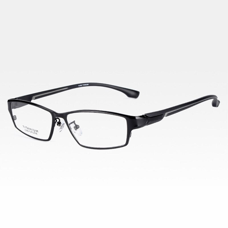 Reven Jate EJ267  Men Eyeglasses Frame Ultra Light-Weighted Flexible IP Electronic Plating Metal Material Rim Glasses