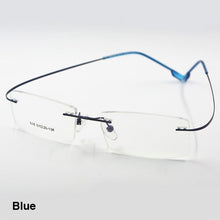 Carica l&#39;immagine nel visualizzatore di Gallery, Reven Jate Flexible Titanium Alloy Rimless Eyeglasses Frame for Optical Prescription Glasses Eyewear for Women and Men
