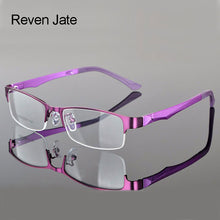 Load image into Gallery viewer, Reven Jate Half Rimless Eyeglasses Frame Optical Prescription Semi-Rim Glasses Frame For Women&#39;s Eyewear Female Armacao Oculos