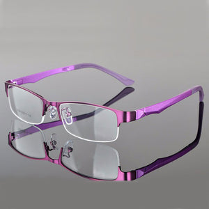 Reven Jate Half Rimless Eyeglasses Frame Optical Prescription Semi-Rim Glasses Frame For Women's Eyewear Female Armacao Oculos
