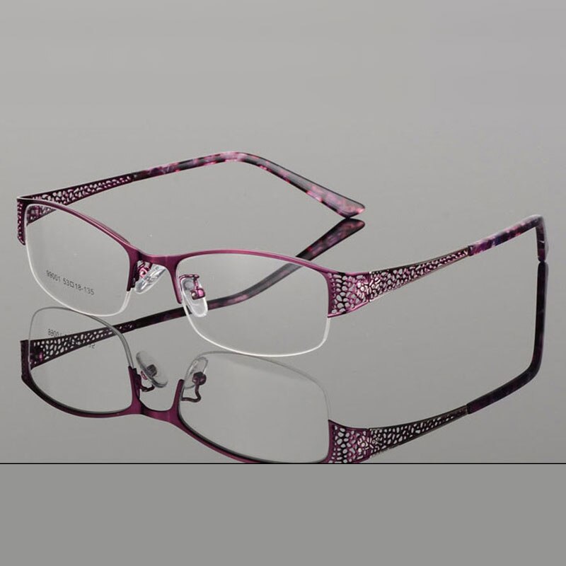 Half Rimless Frames Reven Jate Half Rimless Eyeglasses Frame Optical Prescription Semi-Rim ...