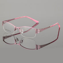 Load image into Gallery viewer, Reven Jate Half Rimless Eyeglasses Frame Optical Prescription Semi-Rim Glasses Spectacle Frame For Women&#39;s Eyewear Female
