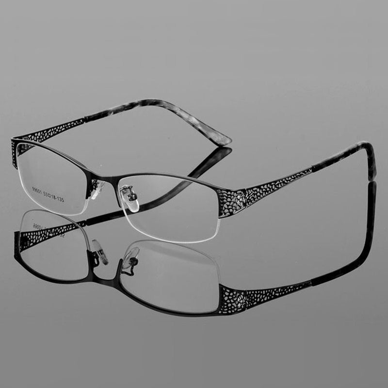 Half Rimless Frames Reven Jate Half Rimless Eyeglasses Frame Optical Prescription Semi-Rim ...