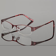 Load image into Gallery viewer, Reven Jate Half Rimless Eyeglasses Frame Optical Prescription Semi-Rim Glasses Spectacle Frame For Women&#39;s Eyewear Female