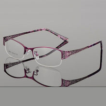 Load image into Gallery viewer, Reven Jate Half Rimless Eyeglasses Frame Optical Prescription Semi-Rim Glasses Spectacle Frame For Women&#39;s Eyewear Female