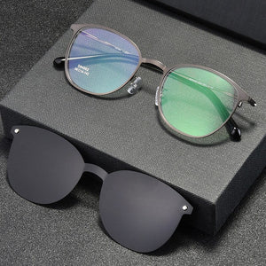 Reven Jate S94002 Polarized Sunglasses Men Women Magnetic Clip On Glasses Alloy Optical Prescription Eyewear Frames Eyeglasses