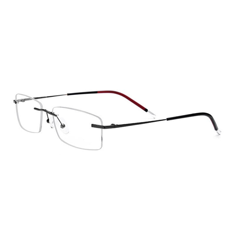 Reven Jate Titanium Men Glasses Frame Rimless Eyeglasses Optical Prescription Man Eyewear Spectacles for Male Vision Correction