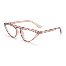 Load image into Gallery viewer, Rhinestone Computer Glasses Women Diamond Cat Eye Anti Blue Eyewear Men Blue Light Blocking Glasses Crystal Optical Eyeglass