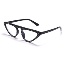 Load image into Gallery viewer, Rhinestone Computer Glasses Women Diamond Cat Eye Anti Blue Eyewear Men Blue Light Blocking Glasses Crystal Optical Eyeglass