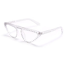 Load image into Gallery viewer, Rhinestone Computer Glasses Women Diamond Cat Eye Anti Blue Eyewear Men Blue Light Blocking Glasses Crystal Optical Eyeglass