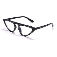 Load image into Gallery viewer, Rhinestone Computer Glasses Women Diamond Cat Eye Anti Blue Eyewear Men Blue Light Blocking Glasses Crystal Optical Eyeglass