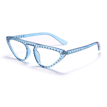 Load image into Gallery viewer, Rhinestone Computer Glasses Women Diamond Cat Eye Anti Blue Eyewear Men Blue Light Blocking Glasses Crystal Optical Eyeglass