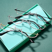 Load image into Gallery viewer, Rhinestone Eyeglass Frames Eye Glasses Frames For Women  Rimless Diamond Glasses Frames Men Eyewear Sunglasses Decoration