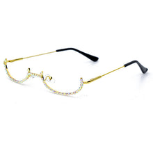 Load image into Gallery viewer, Rhinestone Eyeglass Frames Eye Glasses Frames For Women  Rimless Diamond Glasses Frames Men Eyewear Sunglasses Decoration
