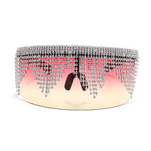 Load image into Gallery viewer, Rhinestone Oversized Sunglasses Women Men  Big Frame Mask Glasses Goggle Diamond Eye ProtectionGlasses Shade UV400