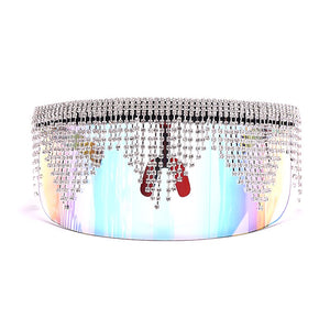 Rhinestone Oversized Sunglasses Women Men  Big Frame Mask Glasses Goggle Diamond Eye ProtectionGlasses Shade UV400
