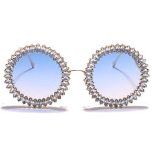 Load image into Gallery viewer, Rhinestone Round Sunglasses Women 2023  Brand Designer Glasses  Big Diamond Female Eyewear Vintage Sunglasses Men Shades