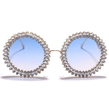 Load image into Gallery viewer, Rhinestone Round Sunglasses Women 2023  Brand Designer Glasses  Big Diamond Female Eyewear Vintage Sunglasses Men Shades
