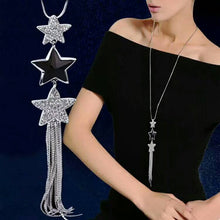 Load image into Gallery viewer, Rhinestone Statement Tassel Long Necklace Women Pendants New Fashion Jewelry Wholesale Sweater Necklaces Gifts