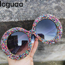 Load image into Gallery viewer, Rhinestone Sunglasses Women 2023 Designer Steampunk Oversized Round Female Sunglasses Music Festival Oculos De Sol Feminino