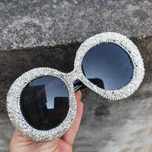 Load image into Gallery viewer, Rhinestone Sunglasses Women 2023 Designer Steampunk Oversized Round Female Sunglasses Music Festival Oculos De Sol Feminino