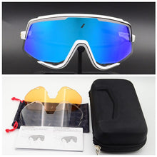 Carica l&#39;immagine nel visualizzatore di Gallery, Riding Cycling Sunglasses Men Woman UV400 TR90 Bicycle Mountain Bike Windproof Ski Goggles 3 Lens Outdoor Sport Sun Glasses
