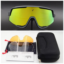 Carica l&#39;immagine nel visualizzatore di Gallery, Riding Cycling Sunglasses Men Woman UV400 TR90 Bicycle Mountain Bike Windproof Ski Goggles 3 Lens Outdoor Sport Sun Glasses